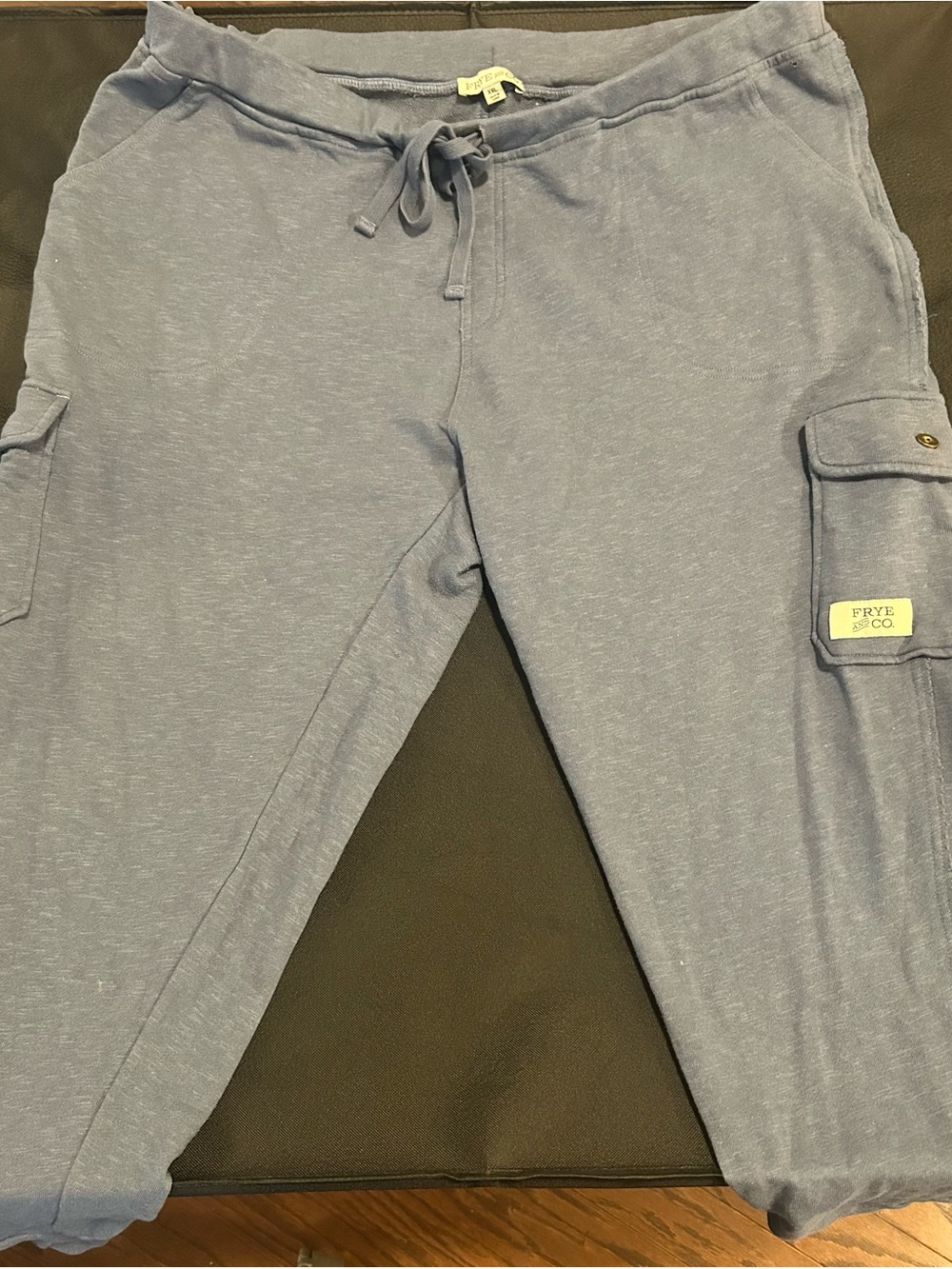 FRYE AND CO. Blue Cargo Sweatpants with Drawstring